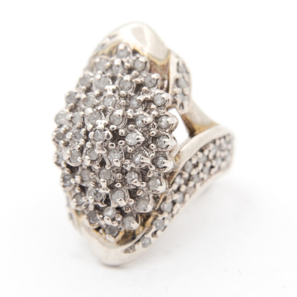 Sterling Silver 1.00 CTW Diamond Ring